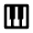 Piano Fill Icon from Outlined Fill - Material Pro Free Set