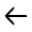 Arrow Left Icon from Mynaui Line Set