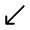 Arrow Long Down Left Icon from Mynaui Line Set