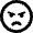 Face Angry Icon from Font Awesome Regular Set