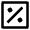 Percentage Square Icon from Nova Line Set
