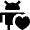 Android Favourite Heart Icon from Nova Solid Set