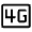 4g Mobiledata Badge Icon from Outlined Line - Material Symbols Set