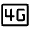 4g Mobiledata Badge Icon from Rounded Line - Material Symbols Set