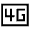 4g Mobiledata Badge Icon from Sharp Line - Material Symbols Set