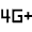 4g Plus Mobiledata Fill Icon from Sharp Fill - Material Symbols Set