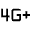 4g Plus Mobiledata Icon from Outlined Line - Material Symbols Set