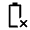 Battery Error Icon from Outlined Line - Material Symbols Set