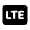 Lte Mobiledata Badge Fill Icon from Rounded Fill - Material Pro Free Set