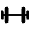 Barbell Outline Icon from Ionic Outline Set