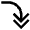 Curve Double Arrow Down Icon from Atlas Line Set