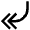 Curve Double Arrow Left Icon from Atlas Line Set