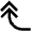 Curve Double Arrow Up Icon from Atlas Line Set
