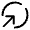 Circle Bottom Up Icon from Solar Broken Set