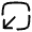 Square Bottom Down Icon from Solar Broken Set