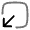 Square Bottom Down Icon from Solar Line Duotone Set