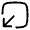 Square Bottom Down Icon from Solar Linear Set