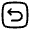 Undo Left Round Square Icon from Solar Linear Set