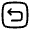 Undo Left Square Icon from Solar Linear Set