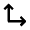 Arrow Bottom Left Corner Fill Icon from Outlined Fill - Material Pro Set