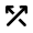 Arrow Crossover Up Icon from Rounded Line - Material Pro Set