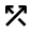 Arrow Crossover Up Fill Icon from Outlined Fill - Material Pro Set