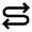 Arrow Curvy Left Right Alt Icon from Sharp Line - Material Pro Set