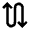 Arrow Curvy Up Down Alt Icon from Sharp Line - Material Pro Set