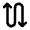 Arrow Curvy Up Down Alt Icon from Rounded Line - Material Pro Set