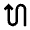 Arrow Curvy Up Left Icon from Material Pro Line Set