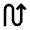 Arrow Curvy Up Right Icon from Sharp Line - Material Pro Set