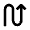 Arrow Curvy Up Right Fill Icon from Outlined Fill - Material Pro Set