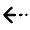 Arrow Dash Left Icon from Rounded Line - Material Pro Set