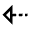 Arrow Dash Left Alt Icon from Outlined Line - Material Pro Set