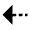 Arrow Dash Left Alt Fill Icon from Outlined Fill - Material Pro Set