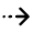 Arrow Dash Right Icon from Rounded Line - Material Pro Set