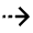 Arrow Dash Right Fill Icon from Outlined Fill - Material Pro Set