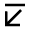 Arrow Diagonal Bottom Left Icon from Sharp Line - Material Pro Set