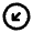Arrow Diagonal Bottom Left Circle Icon from Rounded Line - Material Pro Set