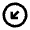 Arrow Diagonal Bottom Left Circle Icon from Outlined Line - Material Pro Set