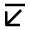Arrow Diagonal Bottom Left Fill Icon from Outlined Fill - Material Pro Set