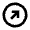 Arrow Diagonal Up Right Circle Icon from Sharp Line - Material Pro Set