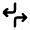 Arrow Dodge Icon from Rounded Line - Material Pro Set
