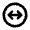 Arrow Fit To Width Circle Icon from Rounded Line - Material Pro Set