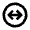 Arrow Fit To Width Circle Icon from Outlined Line - Material Pro Set