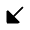 Arrow Left Down Icon from Solar Bold Set