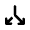 Arrow Split Down Fill Icon from Rounded Fill - Material Pro Free Set