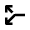 Arrow Split Left Icon from Outlined Line - Material Pro Free Set