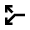 Arrow Split Left Icon from Sharp Line - Material Pro Free Set