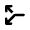 Arrow Split Left Fill Icon from Rounded Fill - Material Pro Free Set